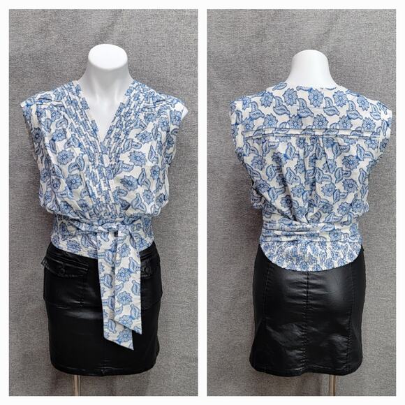 ANTHROPOLOGIE WRAP BELTED TOP, SIZE S - Picture 1 of 7